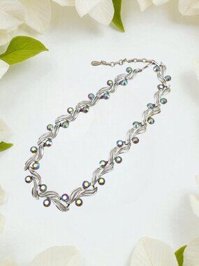 Vintage Aurora Rhinestone Choker Necklace
